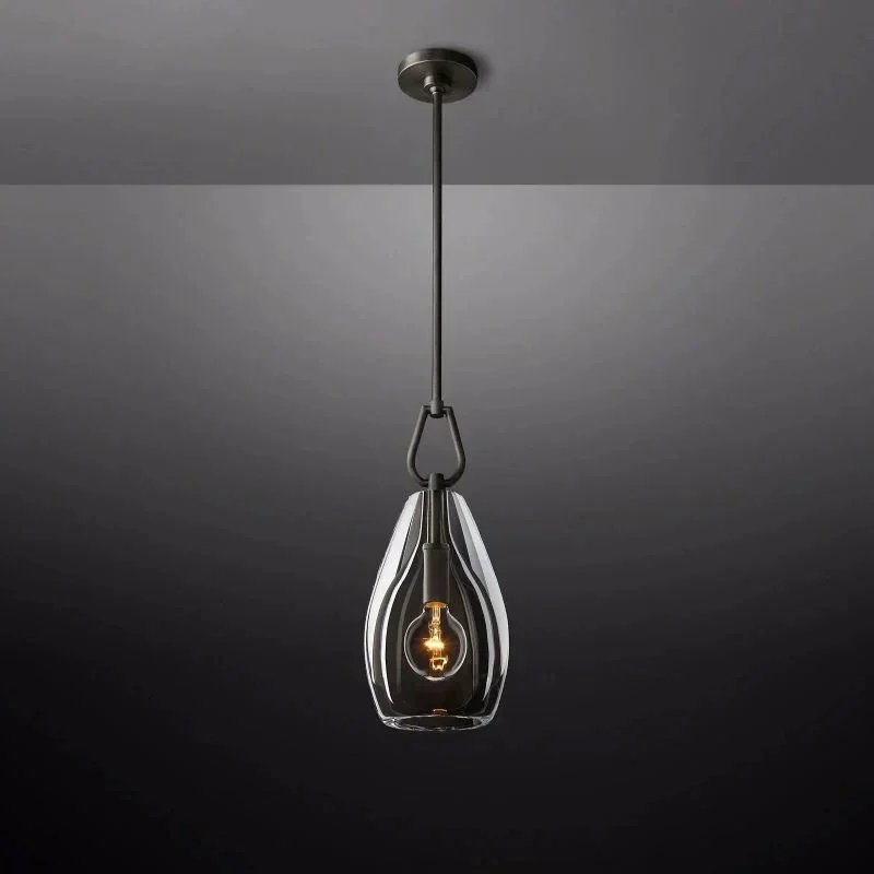 Modern Designer Flute Glass Pendant Light Dining Table Kitchen Island Bedside Bar Decoration Pendant Light Creative Chandelier