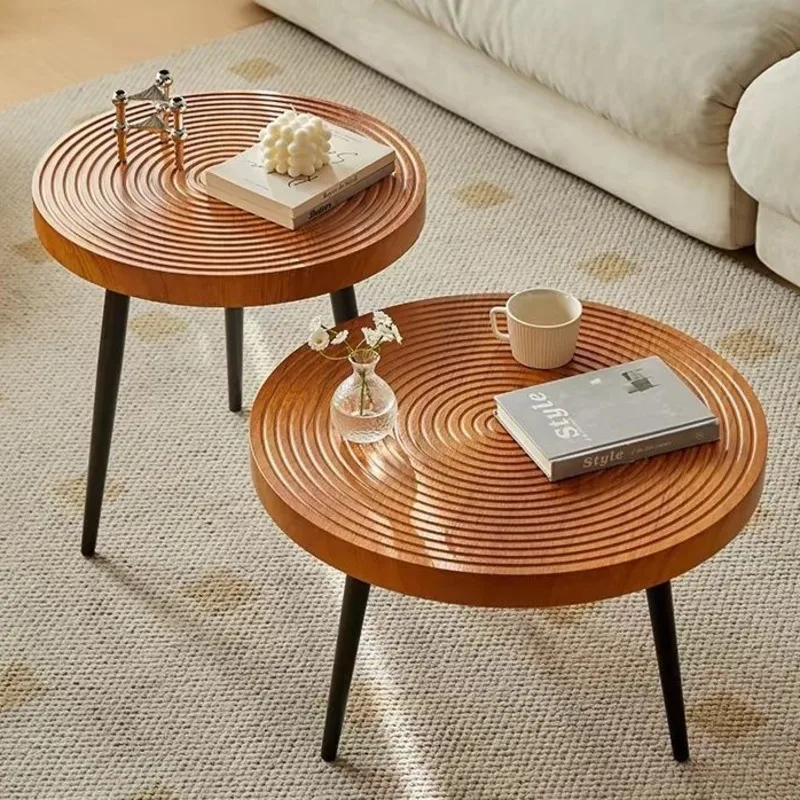 Light Luxury Nordic Living Room Coffee Table Household Round Small Tea Table Multifunctional Creative Small Round Table