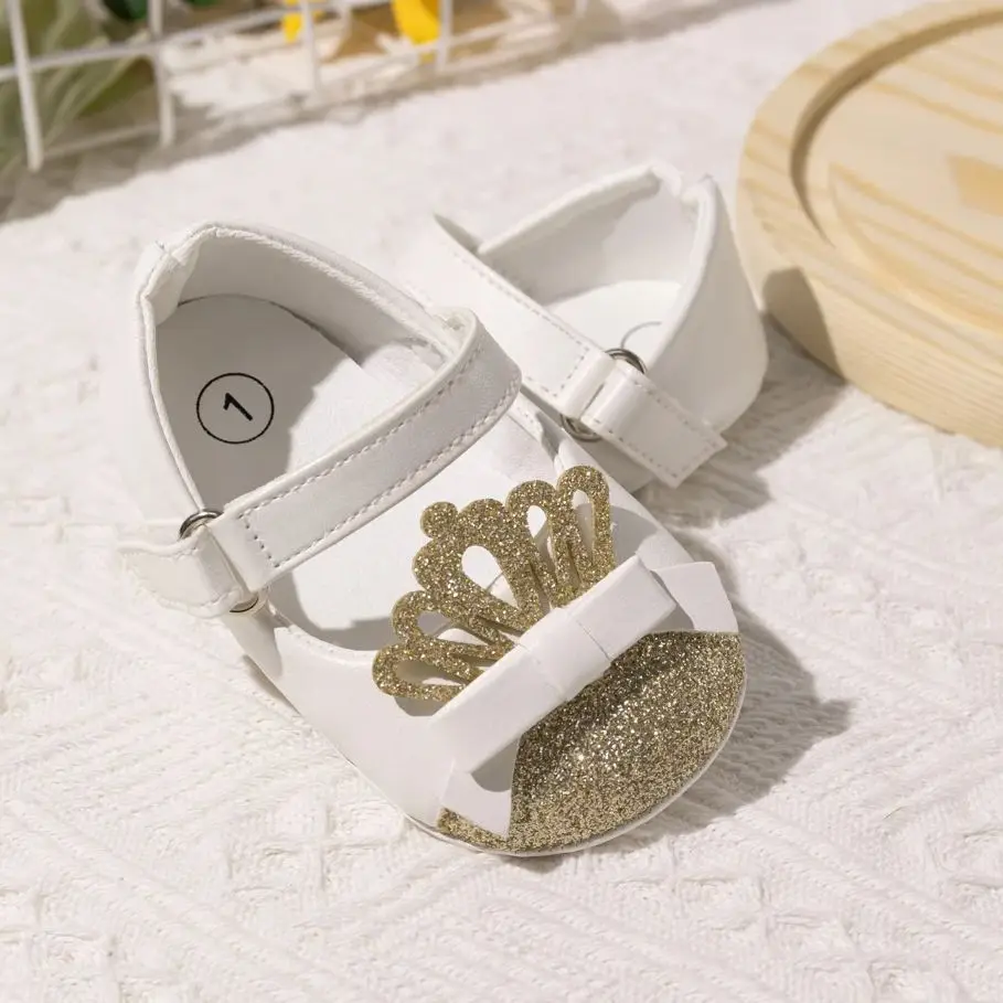 KIDSUN-zapatos de vestir informales para niña recién nacida, zapatos antideslizantes de cuero PU para fiesta, boda, Princesa, 0 a 18 meses,