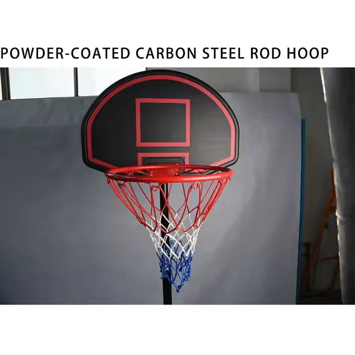 صديقة للبيئة 10 أقدام في الأماكن المغلقة والخارجية ارتفاع قابل للتعديل المحمولة أنبوب الصلب كرة السلة هوب الوقوف مع عجلة