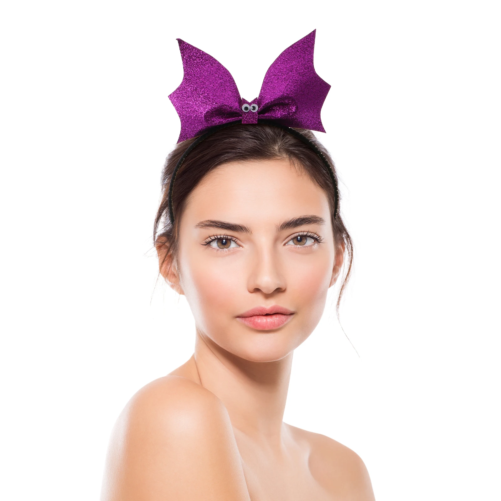 

Bat Headband Sequin Rhinestone Trim Halloween Hair Accessory Clothing Wings Headpiece