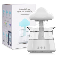 Desktop Rain Cloud Humidifiers Raindrop Electric Aroma Diffuser 300ml Colorful Night Light Air Humidifier for Home Bedroom Gift