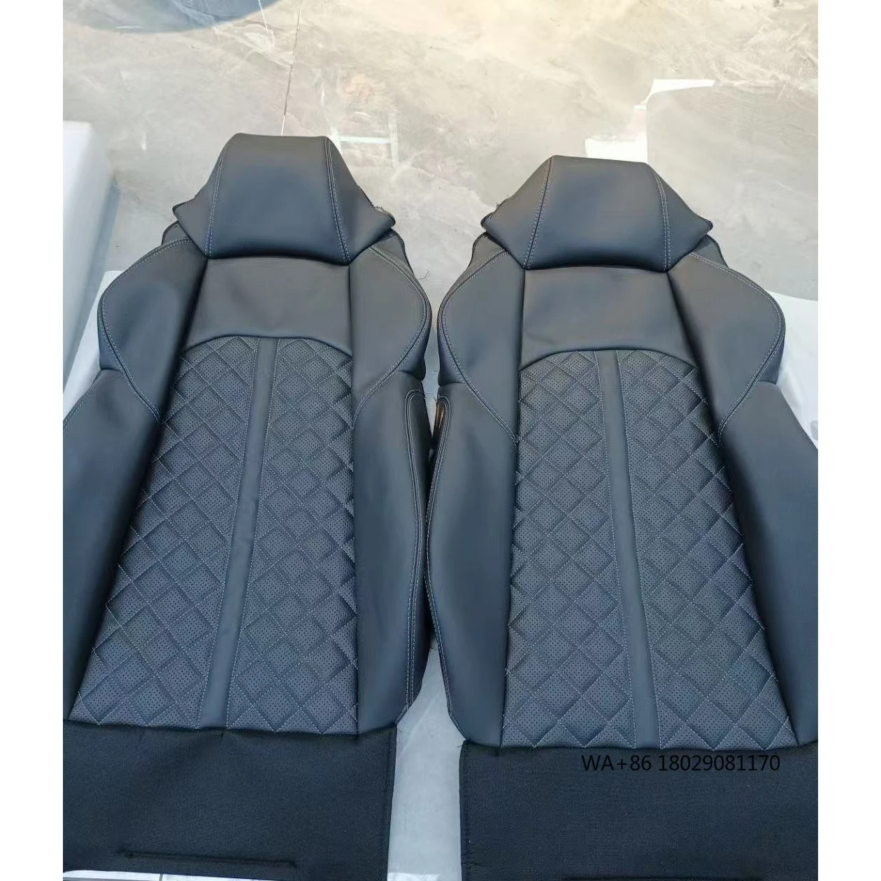 

Изготовленный на заказ черный кожаный чехол наппа, полностью сменный чехол на автомобильное сиденье для A3