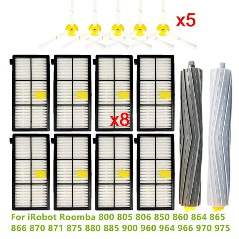 

Основные и боковые щетки ABBZ-Hepa Filter для Irobot Roomba 800 805 806 850 860 864 865 866 870 871 875 880 885 960 964