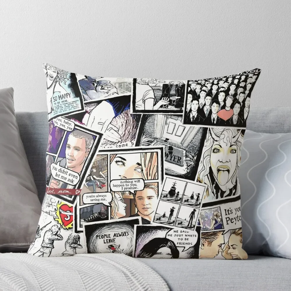 

peyton's artwork collage Throw Pillow pillow pillowcase Cushion Cover Set