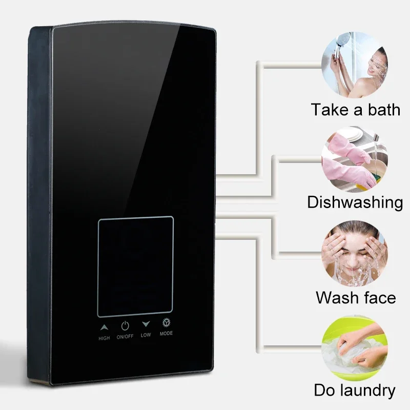 Calentador de agua eléctrico Digital LCD, 8500W, 220V, Control de voz táctil, temperatura constante, calentadores de agua instantáneos sin depósito