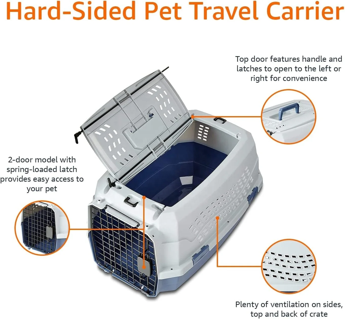 Portable Plastic Small Pet Crate Travel Carrier Box Airline Shipping Approved Cat Transport Dog Cage Pet Carriers for Travel