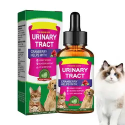 Pet UTI Treatments 60ml Powerful Cat Bladder Drops For Urinary Tract Care Multifunction Cranberry Dog Cat UTI  Pet supplies