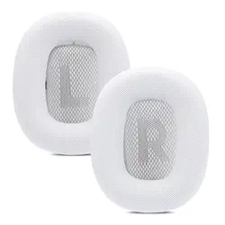 Replacement earpads for Apple airpods max Headphone, Protein Leather Ear Cushion (silver white)