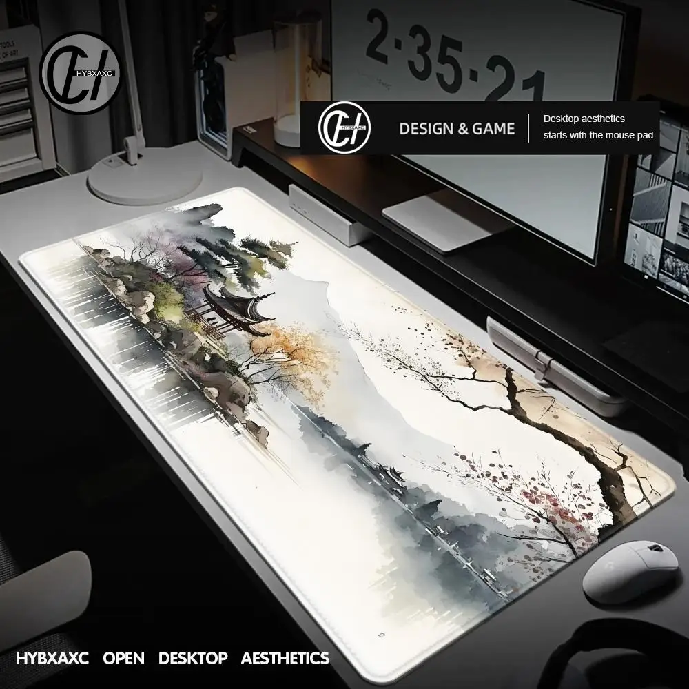 

Ретро японский дзен пейзаж коврик для мыши настольный коврик для мыши милый HD настольный коврик расширенные коврики для игровой клавиатуры большой 100x50 см XXL