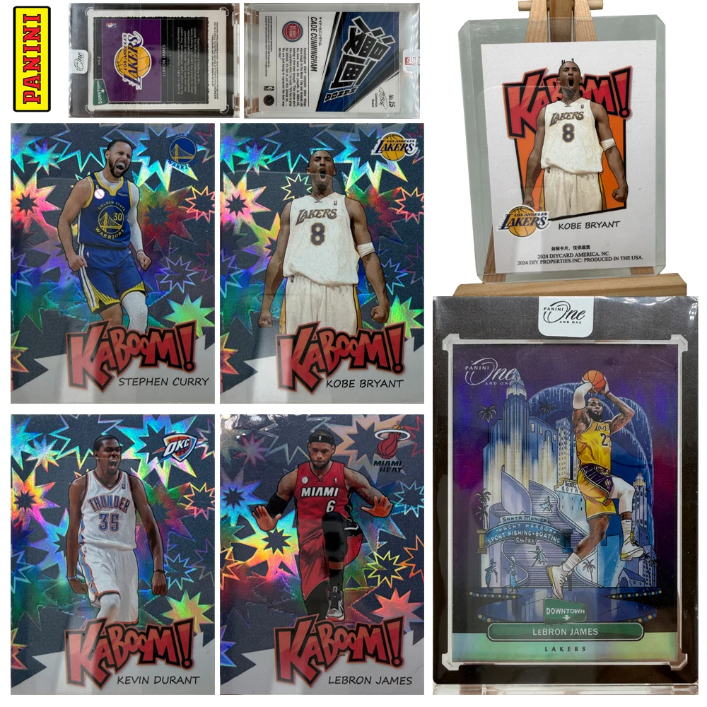 

PANINI DIY homemade Kobe Durant Curry James Cunningham kaboom Refraction Laser Glitter Collectible Card Christmas birthday gift