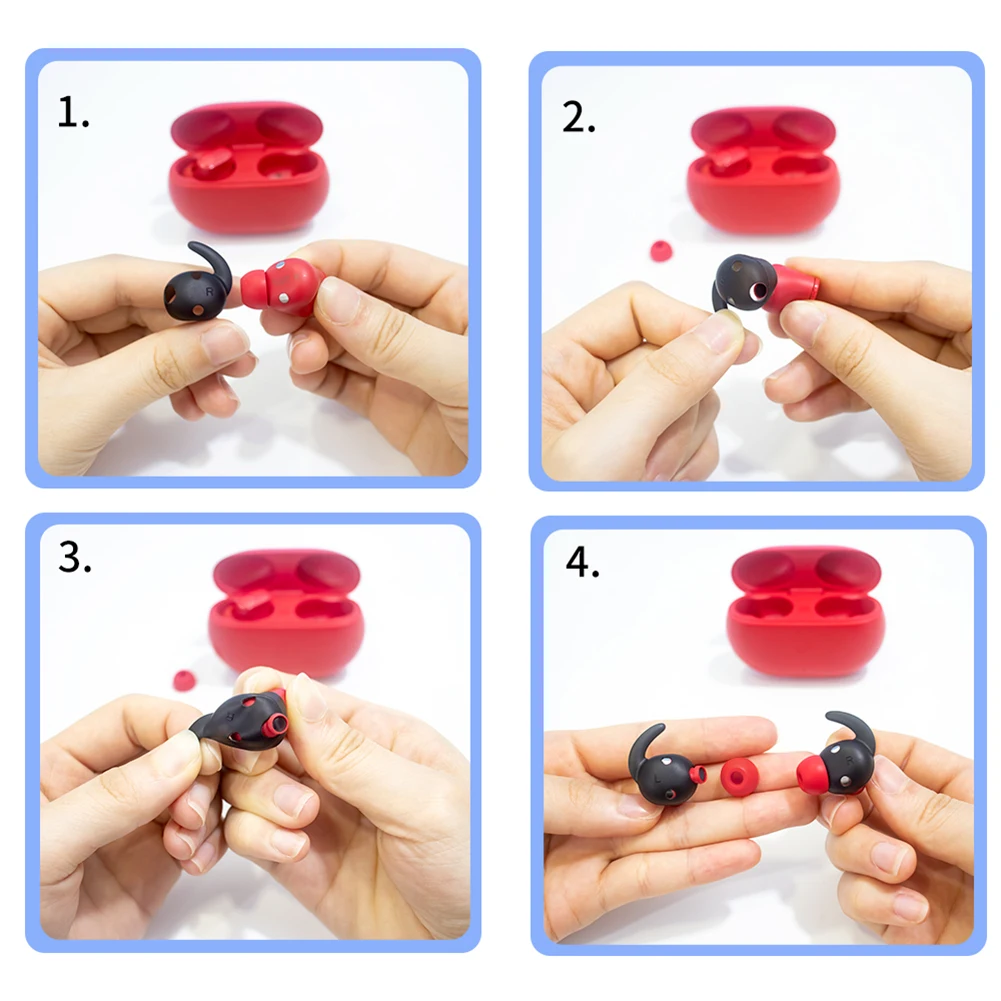 5 Pairs Silicone Earhooks Eartips Drop-proof Ear Hooks Replacement Ear Covers Holder Ear Hook Accessories for Beats Studio Buds