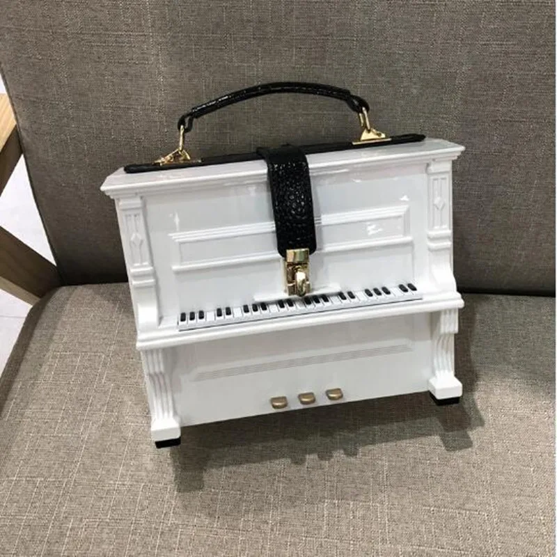 Acrylic Piano Box Shaped Women Purses and Handbags Designer Shoulder Bags Ladies Party ClutchBag Fashion Small Top Handle Purse