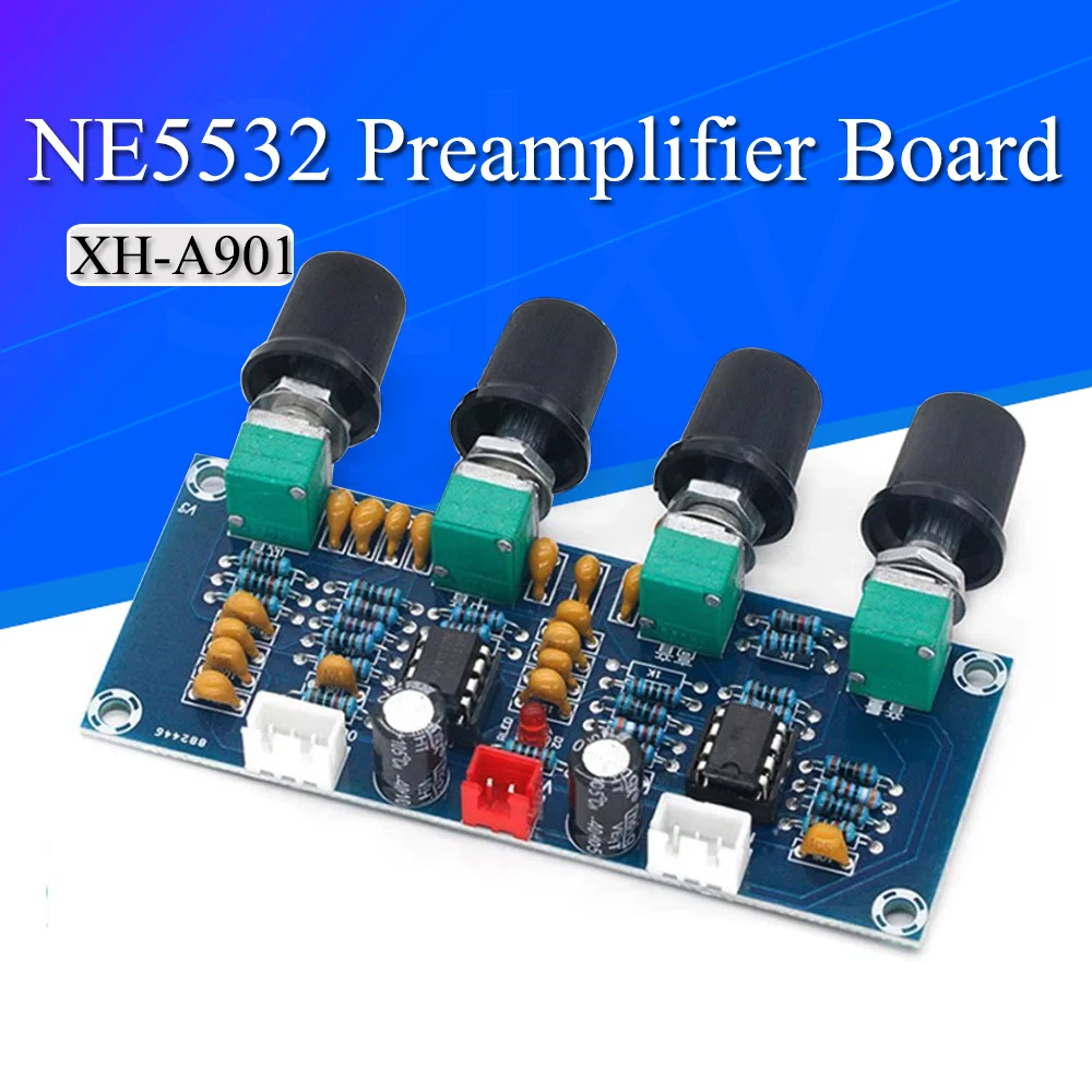 XH-A901 NE5532 Tone Board preamp Pre-amp With treble bass volume adjustment pre-amplifier Tone Controller For amplifier Board