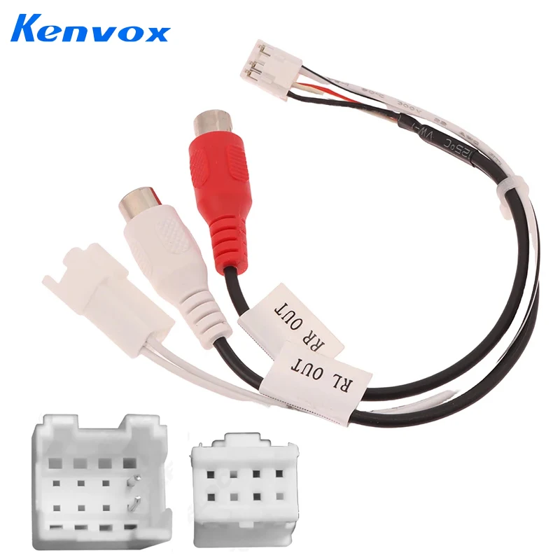 8P RCA RR RL Audio Output Male\Female Plug Cable Android Car Radio Multimedia Universal TS10 TS18 8581 FYT7862S FYT9863