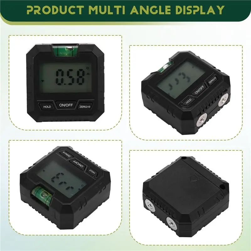 A41Z-Mini Digital Protractor Inclinometer Electronic Goniometer Level Angle Measurement Meter Finder Level Box