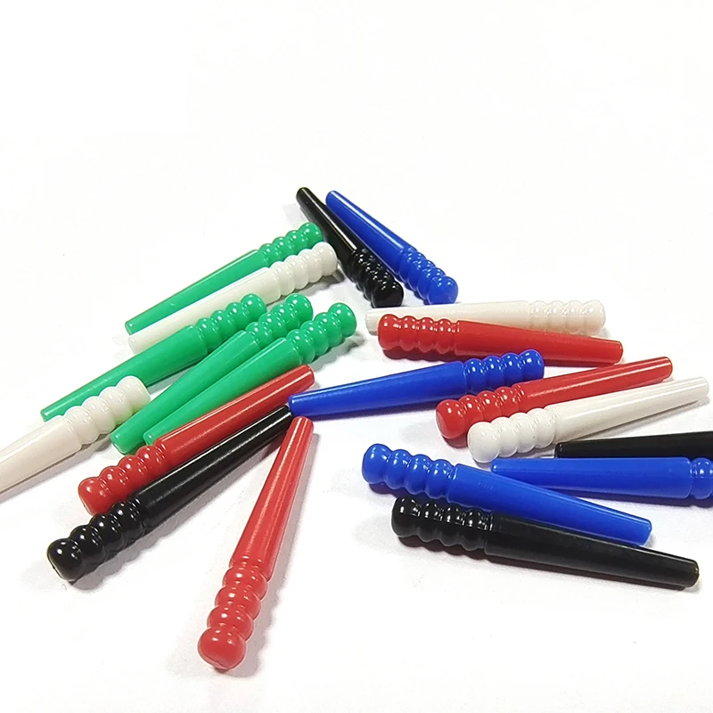 JXCP011 40PCS Plastic Cribbage Board Pegs 8 Black 8 Whitel 8 Red 8 Green 8 Blue For 1/8 holes 5 Colors