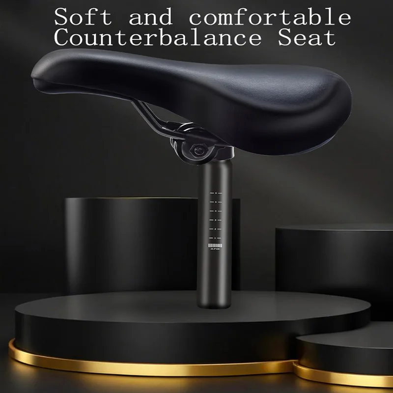 مقعد دراجة للأطفال، مقعد سكوتر، مقعد سرج، توازن فرعي، وسادة ناعمة سميكة، حقيبة مقعد، ملحقات عربة الأطفال