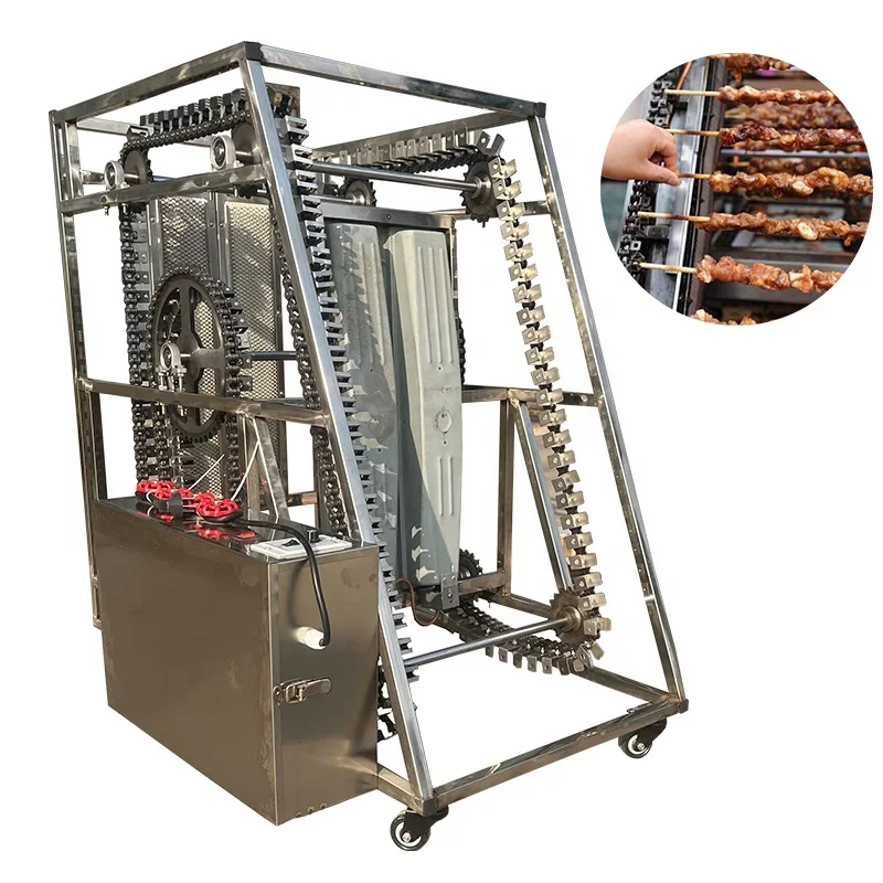 Kebab Conveyor Grill Automatic Barbecue Kebab Maker Machine