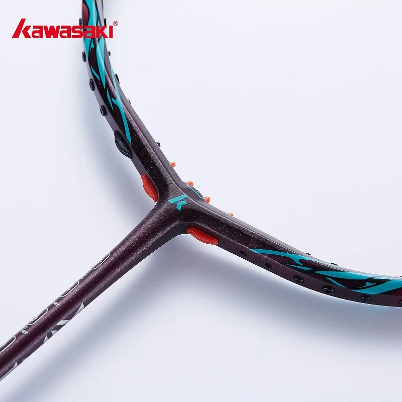 Kawasaki raquete de badminton tipo ataque raquete t cabeça fullerene fibra carbono para jogadores profissionais king k8 ii