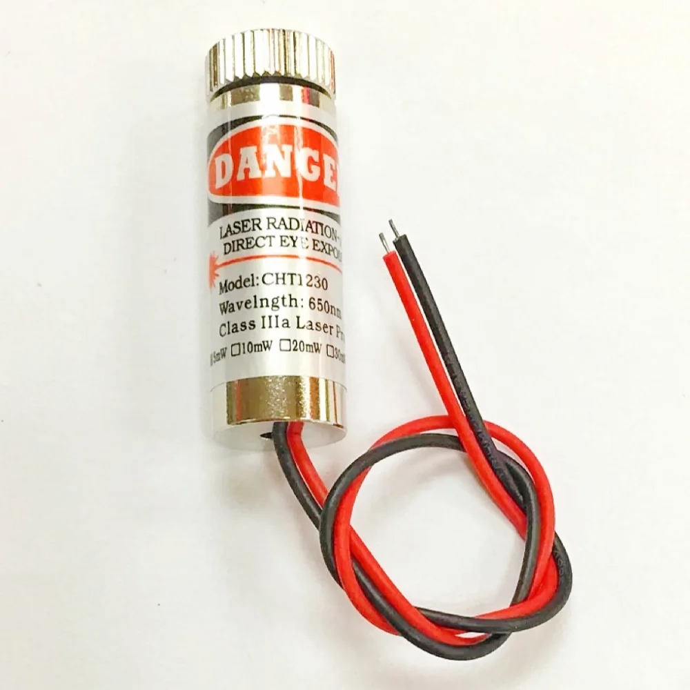 Module laser 12mm avec point de lumière rouge réglable 650nm 5mw, tête laser de positionnement de qualité industrielle 1230