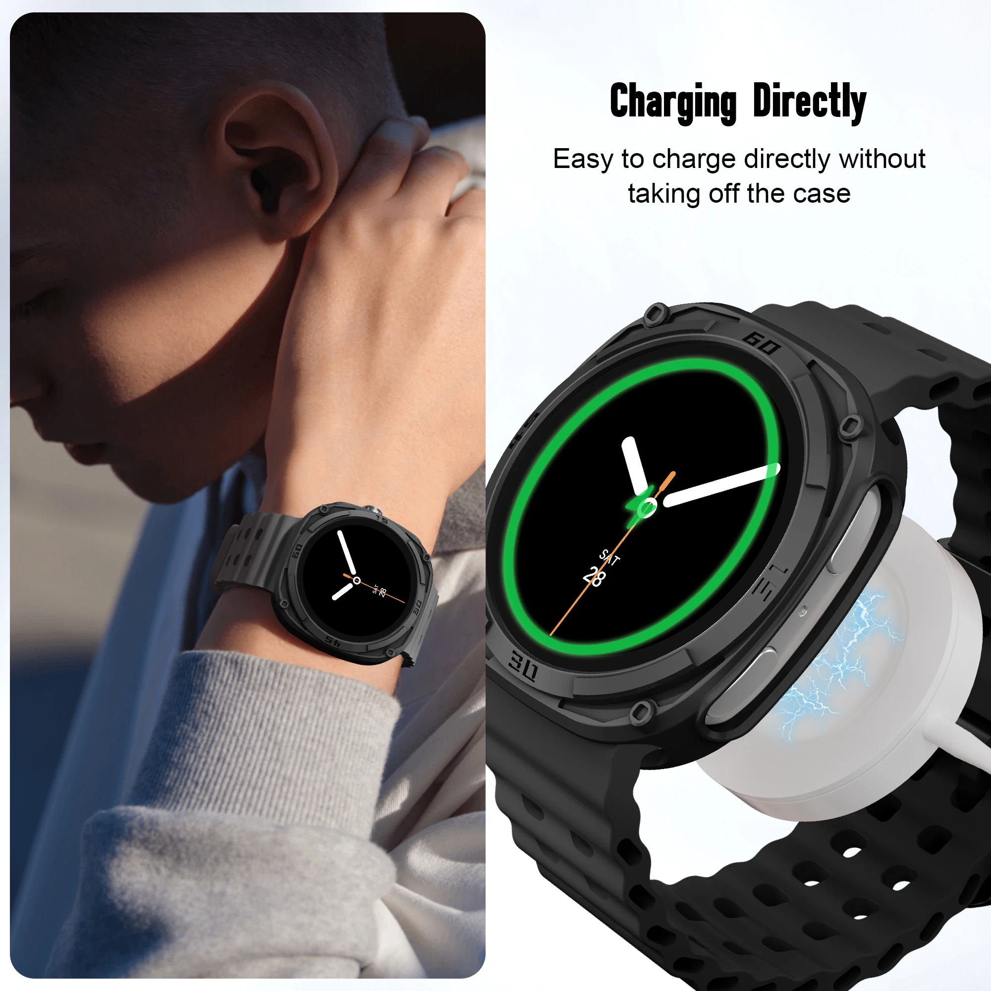 Robuste Hülle für Samsung Galaxy 9 8 44mm 40mm Zubehör Harter PC-Stoßfänger Schutzrahmen Schutzabdeckung für Galaxy Watch 9 – Detail 10