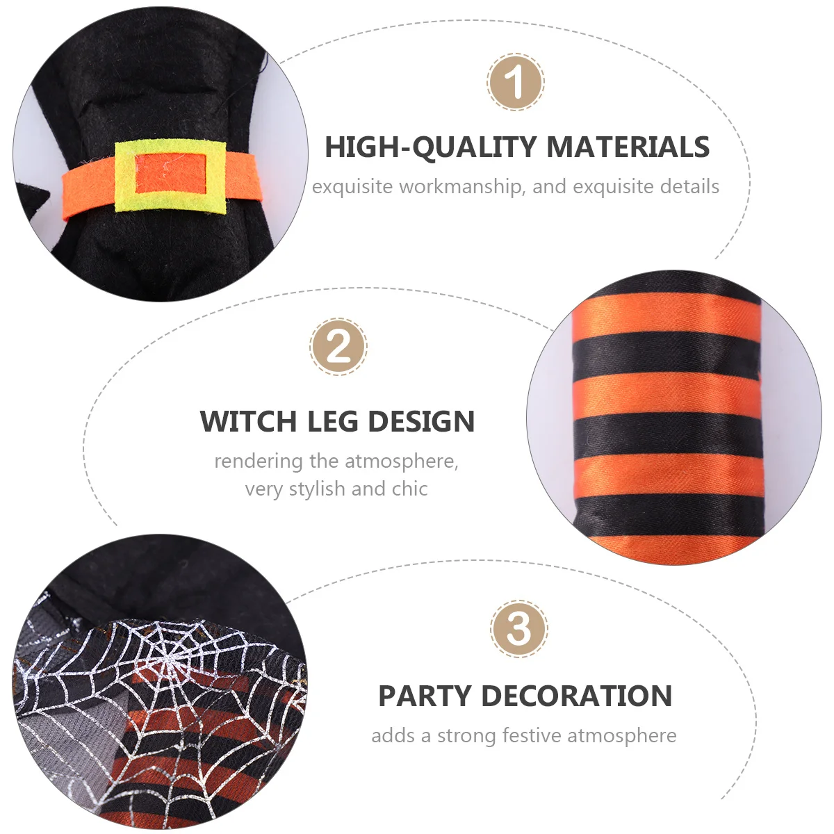 

Exquisite Craftsmanship Witch Legs Halloween Ornament Realistic Party Decor Witch Party Decor Halloween Props Hanging Props