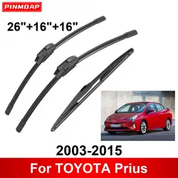 3PCS Car Wiper For TOYOTA Prius 2003-2015 Front Rear Wiper Blades Brushes Auto Accessories 2009 2010 2011 2012 2013 2014 2015