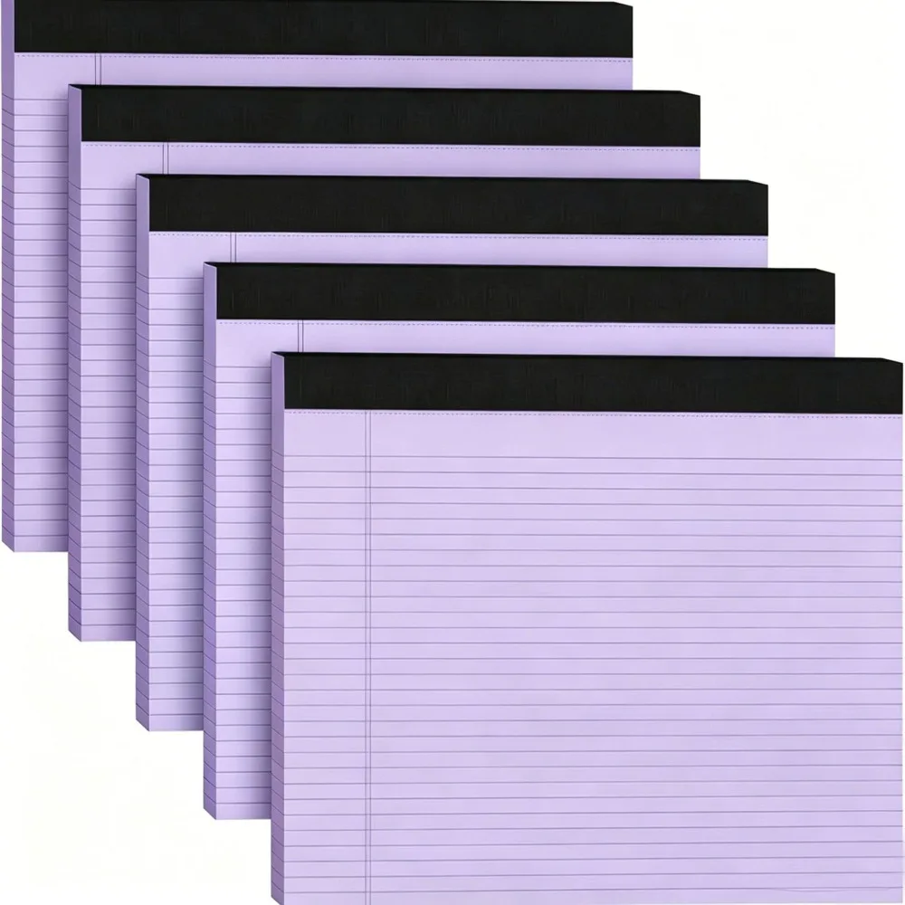 Portable Top Bound Tear-off Label Book Smooth Writing 30 Sheets Legal Pad College Ruled Cardboard Backing Notebook To Do Lists