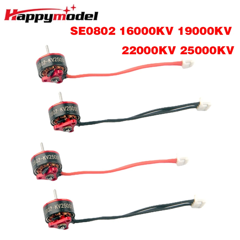 

Happymodel SE0802 14000KV 16000KV 19000KV 22000KV 25000KV Brushless Motor 0.8/1mm Shaft 1-2S for RC Mobula6/7 Snapper7 FPV Drone