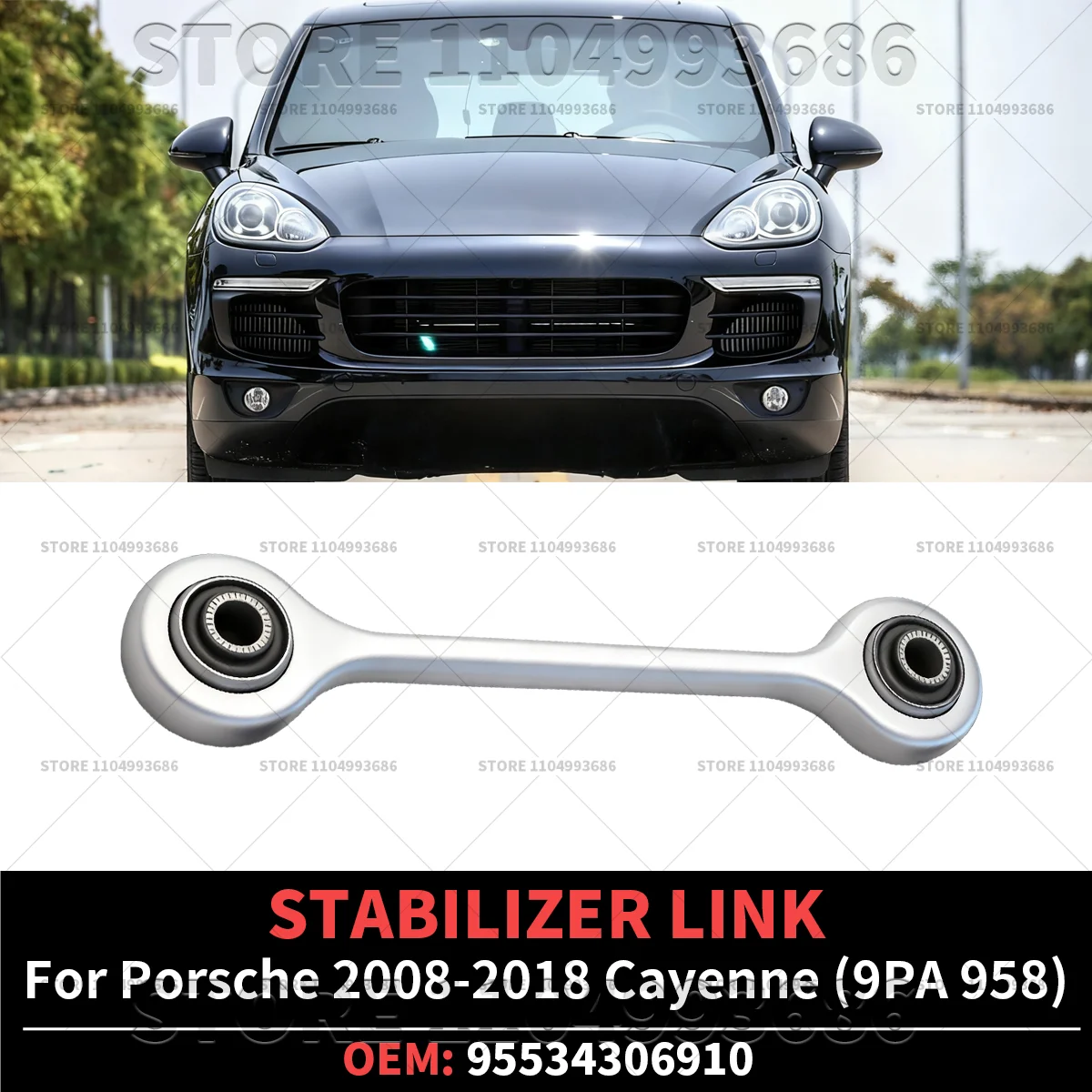 

For Porsche 2008 2009 2010 2011 2012 2013 2014 2015 2016 2017 2018 Cayenne Turbo GTS (958 9PA ) Stabilizer Link OEM 95534306910