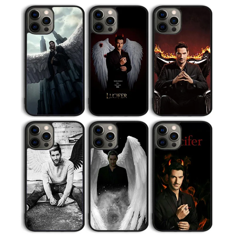 American TV Lucifer Angel Phone Case Back Cover For iPhone 16 15 SE2020 14 13 Pro Max 12 Mini XR XS Max Plus 11 Pro Max Coque