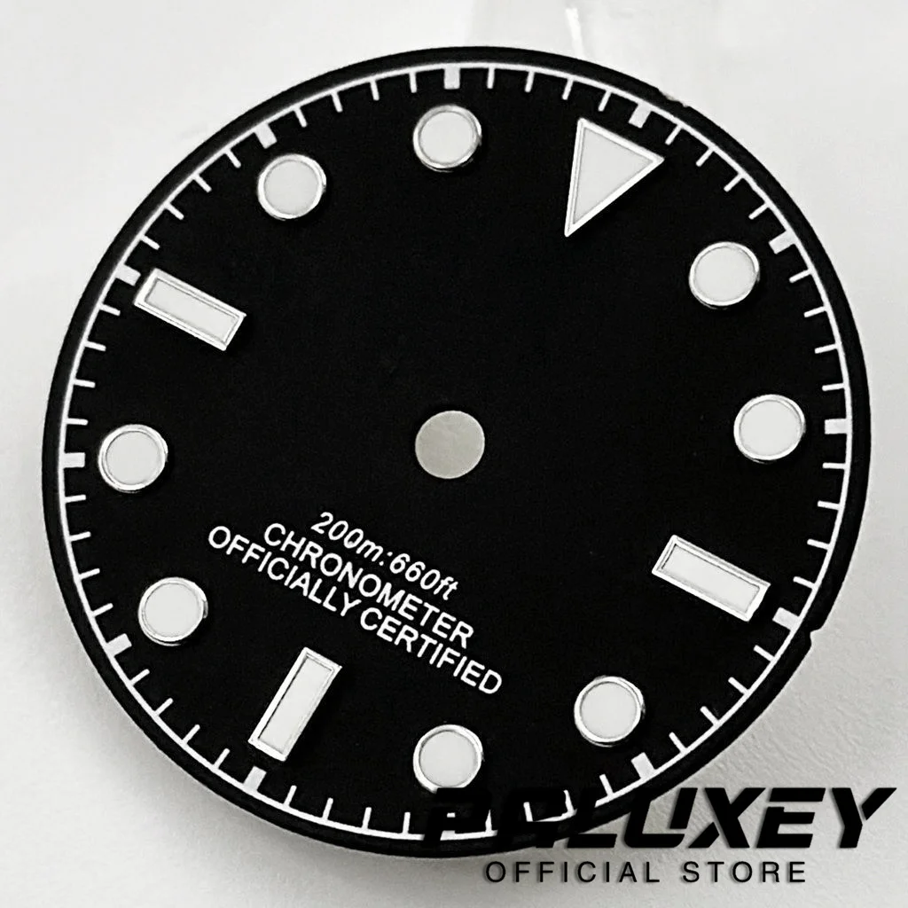 29 مللي متر العقيمة أسود رمادي ساعة الطلب مضيئة ساعة وجوه لحركة NH35 NH36 ETA 2824 2836 ميوتا 8215 Mingzhu DG2813 3804