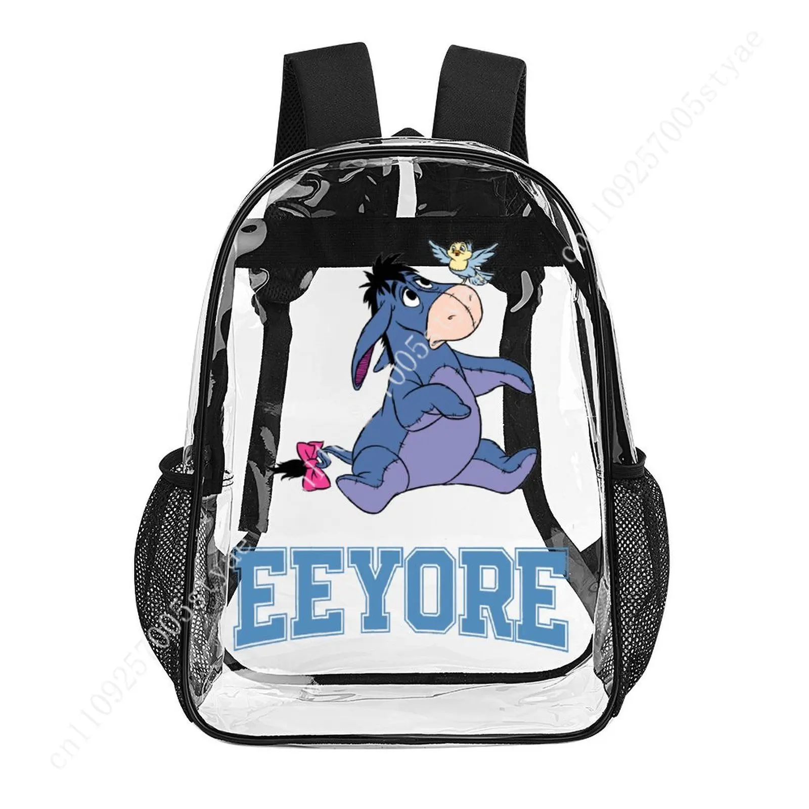 حقيبة ظهر شفافة من Eeyore حقيبة ديزني كارتونية مزخرفة صمم صورك وشعارات نصية مخصصة لهدايا العطلات والحفلات #2