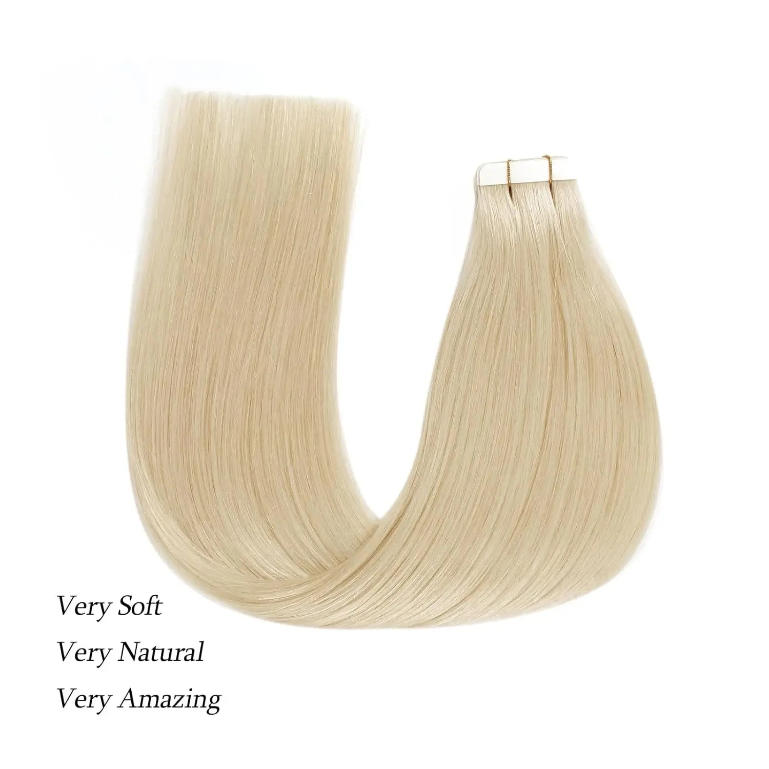 Brazilian Remy 100% Human Hair Tape In Hair Extensions Blonde #613 Straight PU Seamless Skin Weft Tape In 16-26 Inch 20P/40P/60P