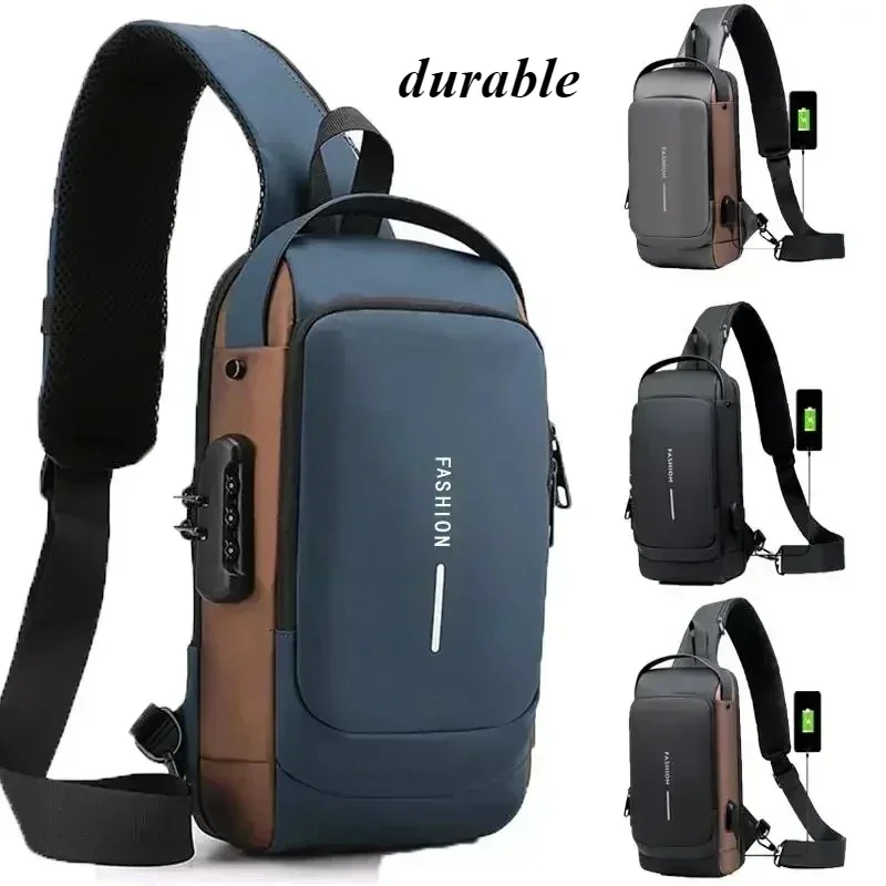 New Motorcycle Riding Bag for Men Waterproof Chest Backpack Outdoor Sports Large Capacity Crossbody Bag for Adventures