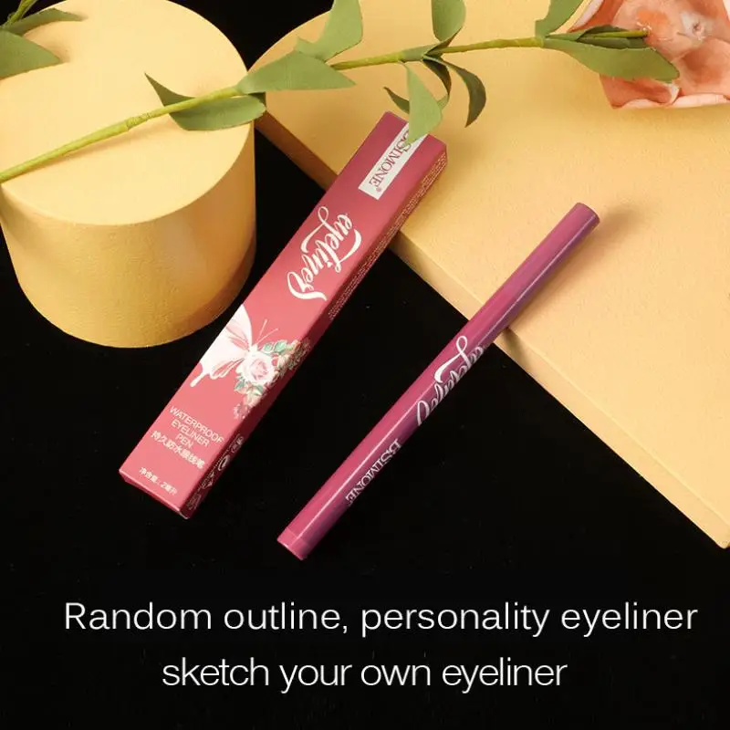 BSIMONE Penna Eyeliner Nera Impermeabile ad Asciugatura Rapida Lunga Durata Opaca Liscia Facile da Applicare Penna Eyeliner Liquida Cosmetici per il Trucco