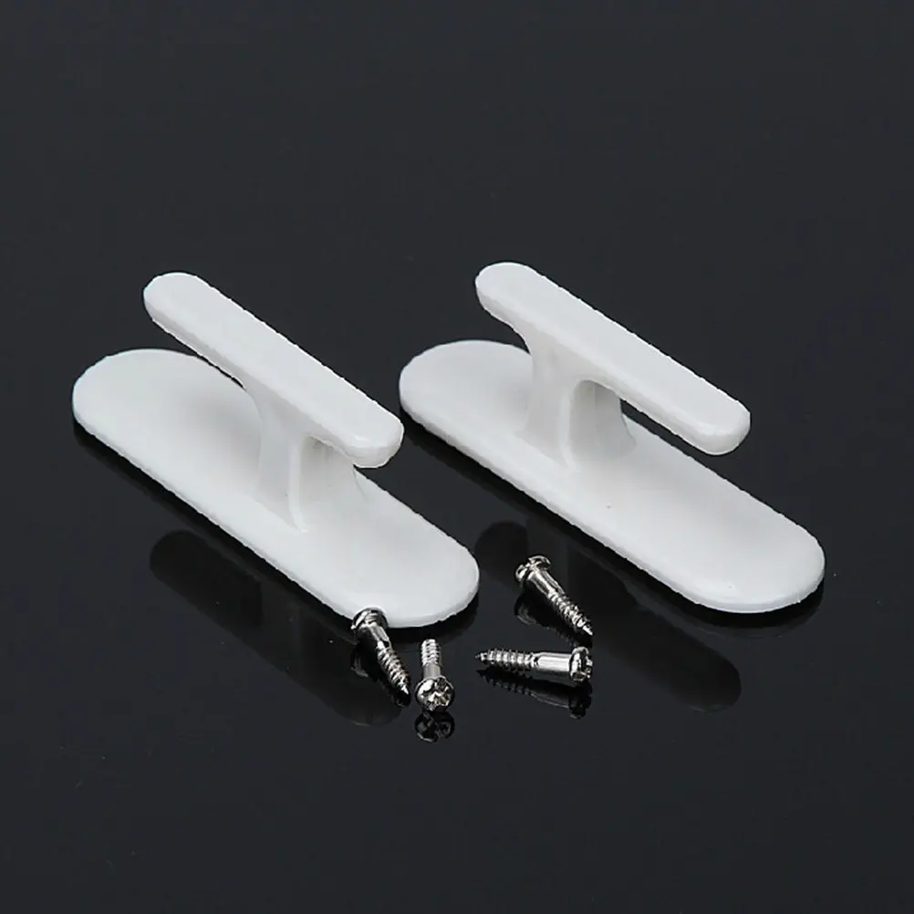 Self Adhesive Curtain Hooks 20Pcs Strong ABS Wall Hooks Holds Up to 1kg for Bathroom Kitchen Bedroom Storage