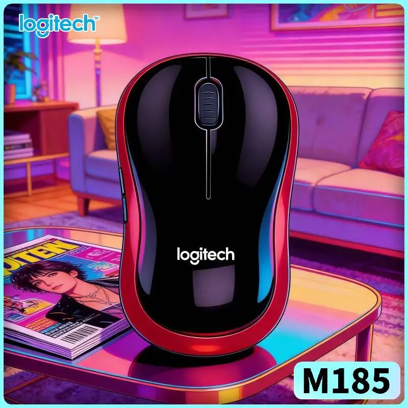 Logitech M185 Mouse-TravelMate Lightweight 10m Range 3 Buttons Navigation 12-Month Battery On-the-Go Work Tool