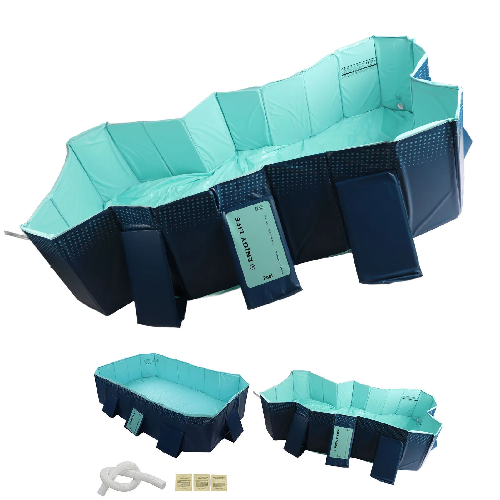 Foldable Swimming Pool Folding Oversize Bath Pool Inflation Free for Home Outdoor