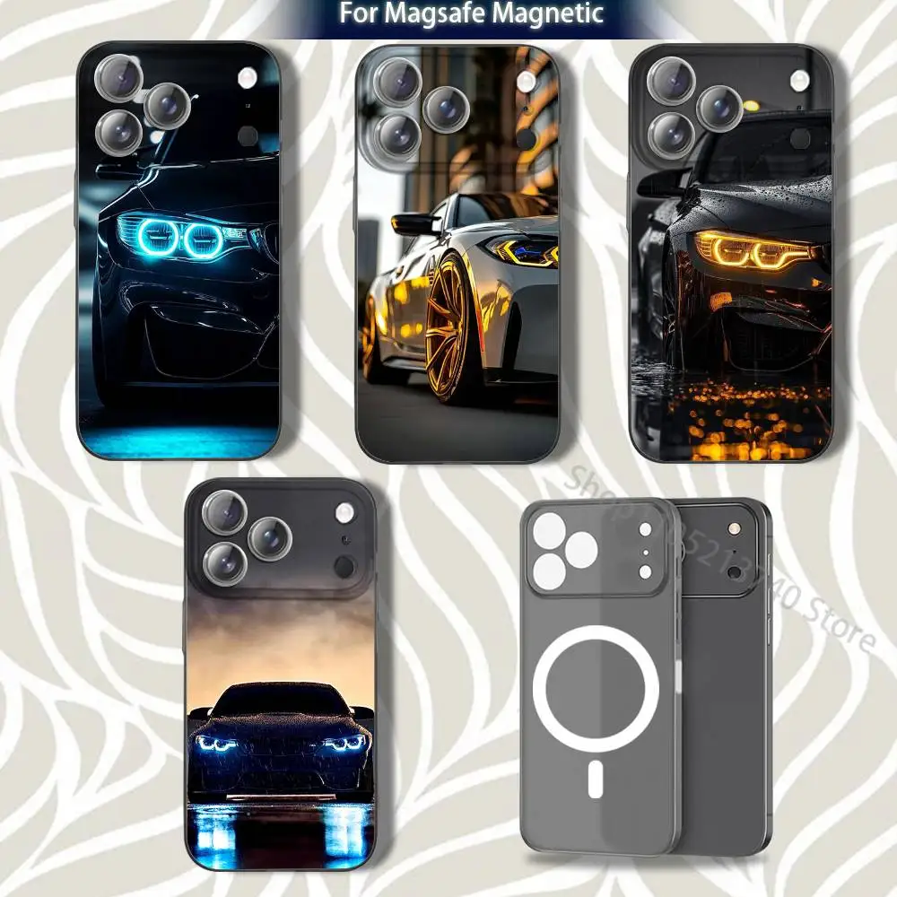 

car Advanced A-BMWS-C COOL For iPhone 17,12,11,14,13,15,16,Plus,Air,Pro,Max,E,Mini for Magsafe Magnetic Frosted Grey Phone Case