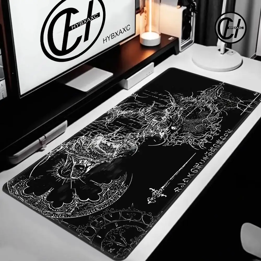 Black White Cybersigilism Deskmat Gothic Centipede Aesthetics Office Rubber Mouse Pad XL PC Desk Accessories Gaming Keyboard Mat