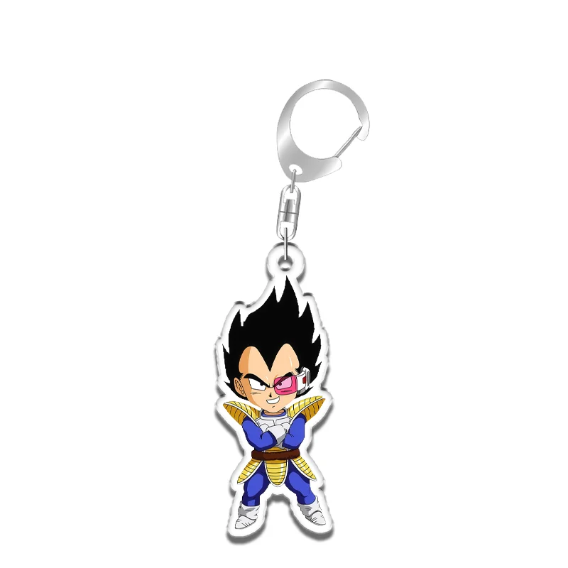 Keychain for DRAGON BALL Son Goku Frieza Broly Gogeta Anime Game Fans Gift Recycled Acrylic Backpack Pendant Decoration Rare Toy