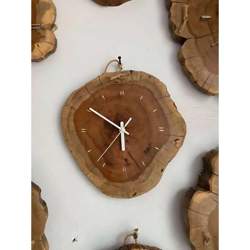 Circular Clock Decorative Wall Clock Home Decorative Wooden Clock