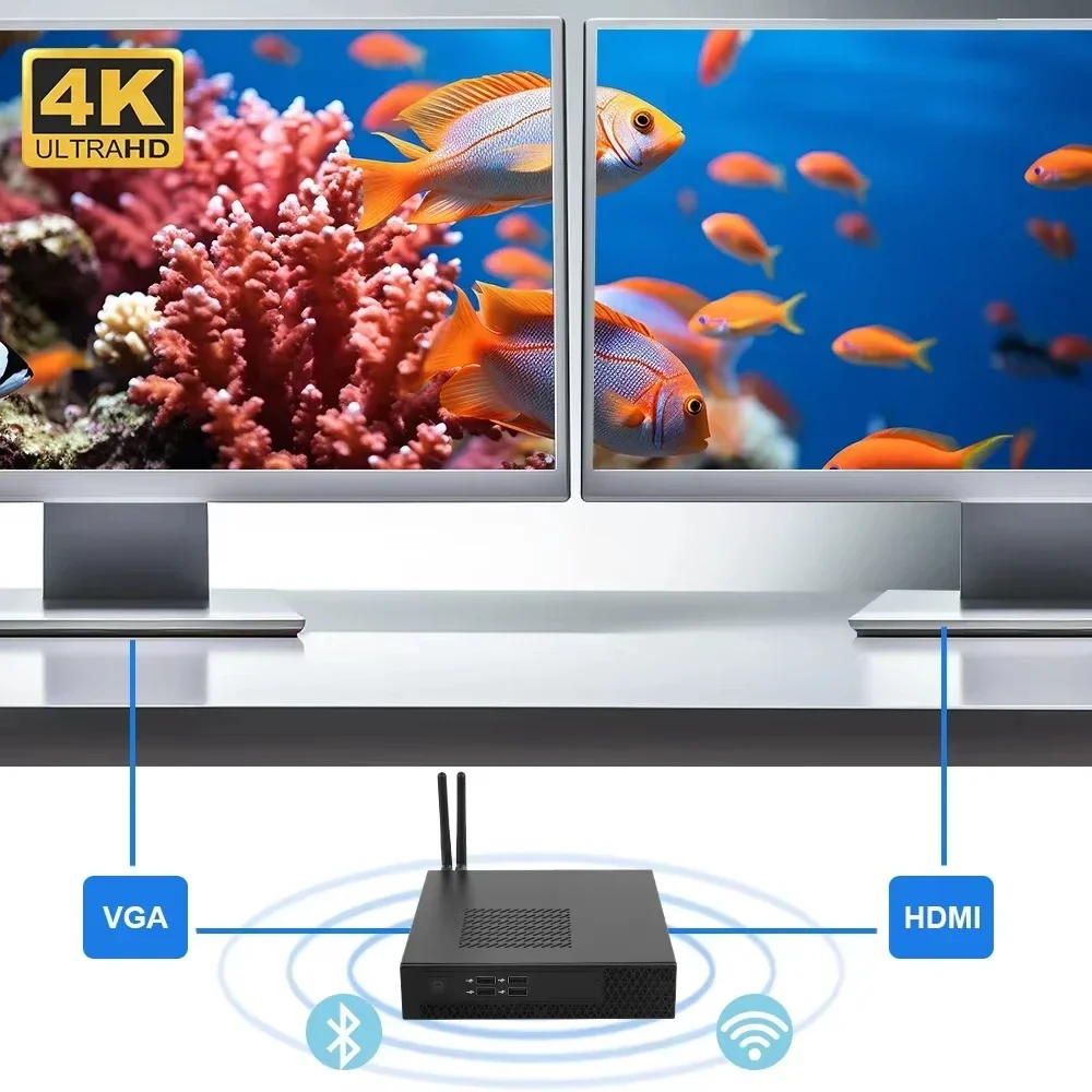 SZBOX Mini PC S57 AMD Ryzen 7 5700U Windows 11 Pro DDR4 3200Mhz يدعم القنوات المزدوجة NVME SSD WiFi 6 كمبيوتر الجيب المكتبي