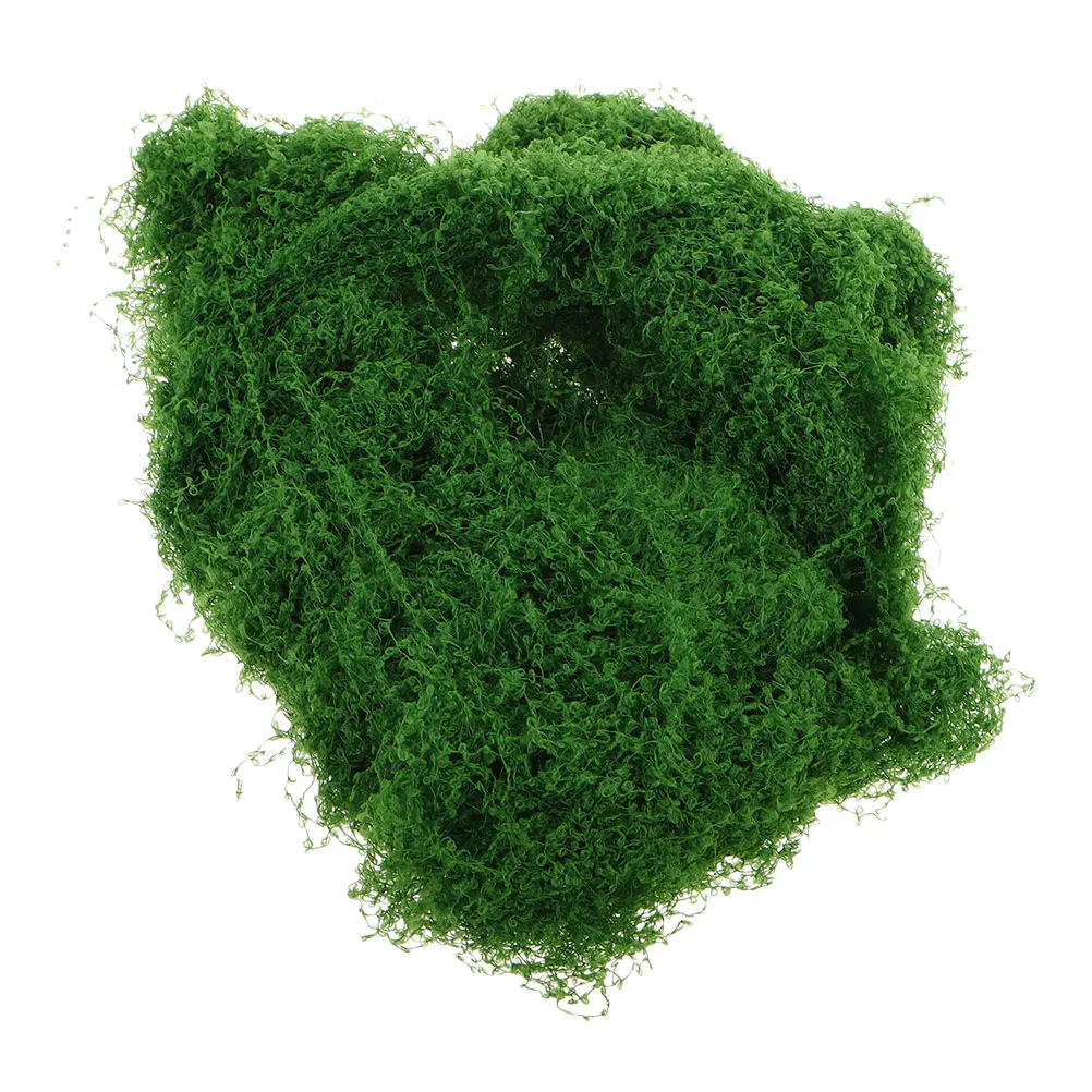 

1 Bag Realistic Artificial Filamentous Moss For Crafts Miniature Gardens Durable Polyester Fake Moss For Indoor Outdoor Planters