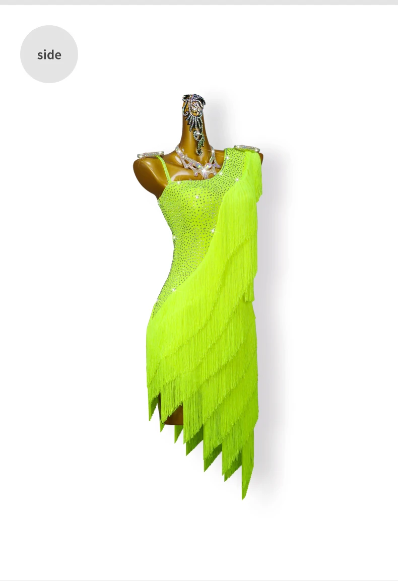 2026 Lateinamerikanische Tanzkleider, Damen Sexy Röcke, Partykleidung, Elegantes Formelles Kostüm, Mädchen Samba, Bühnen- und Sportanzug – Detail 7