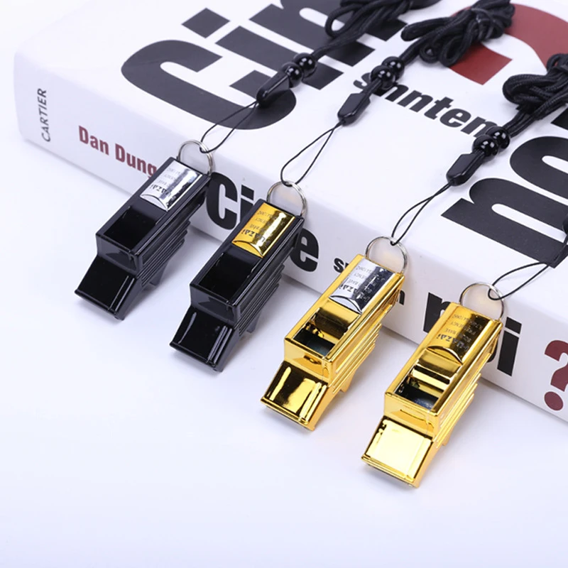 

Профессиональные футбольные судейские свистки с громким звуком, золотые и серебряные, без шариков, пластиковые, для экстренных ситуаций, для баскетбола