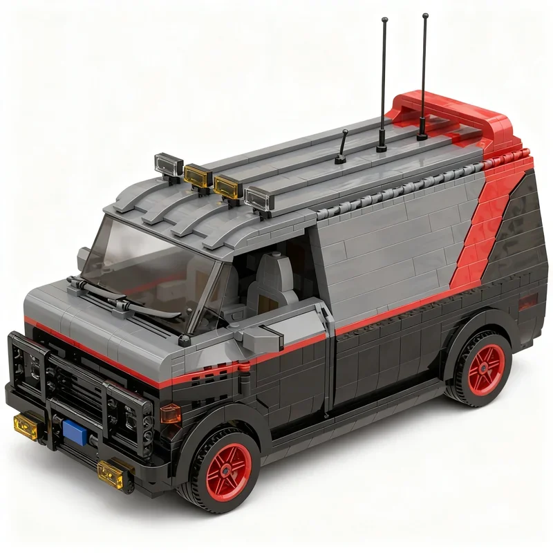 

NEW 1519PCS MOC A Team Television Van SWAT Car Model DIY Creative Ideas Technology Display AssemblyPuzzle Birthday Gift Decor