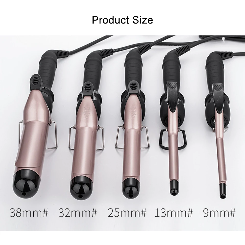 Hair Curler Electric Professional Ceramic Curling Iron Roller Curls Wand With LCD Screen Dual Voltage Hair Waver Styling Tools